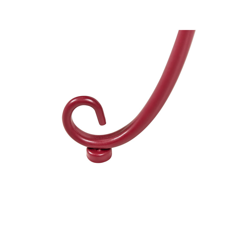Round Metal Outdoor Side Table , 40cm cm W 40cm cm D, Burgundy
