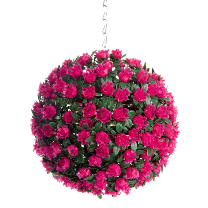 Faux Plant, Pink, 23cm H x 23cm W x 23cm D