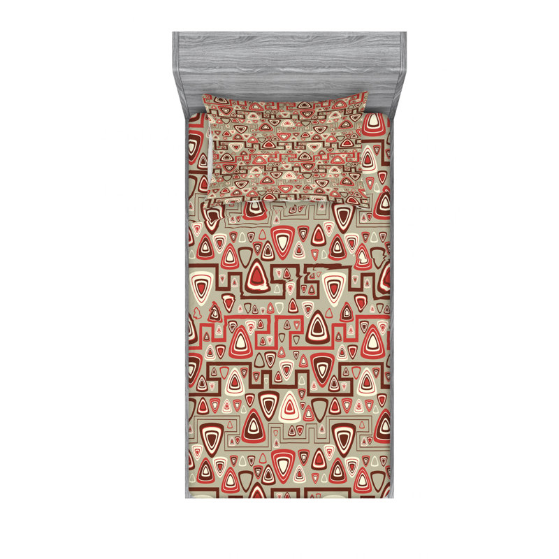 Ensemble de draps Graphic Maze Like, Ensemble de draps pour lit simple avec drap-housse