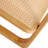 Mittal Sled Glass Top Wood Frame Rattan Coffee Table with Shelf-916769111