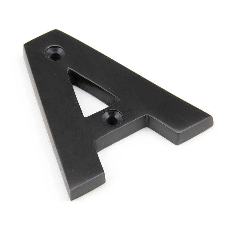 7.8cm H Metal House Letter, A, Aged Bronze