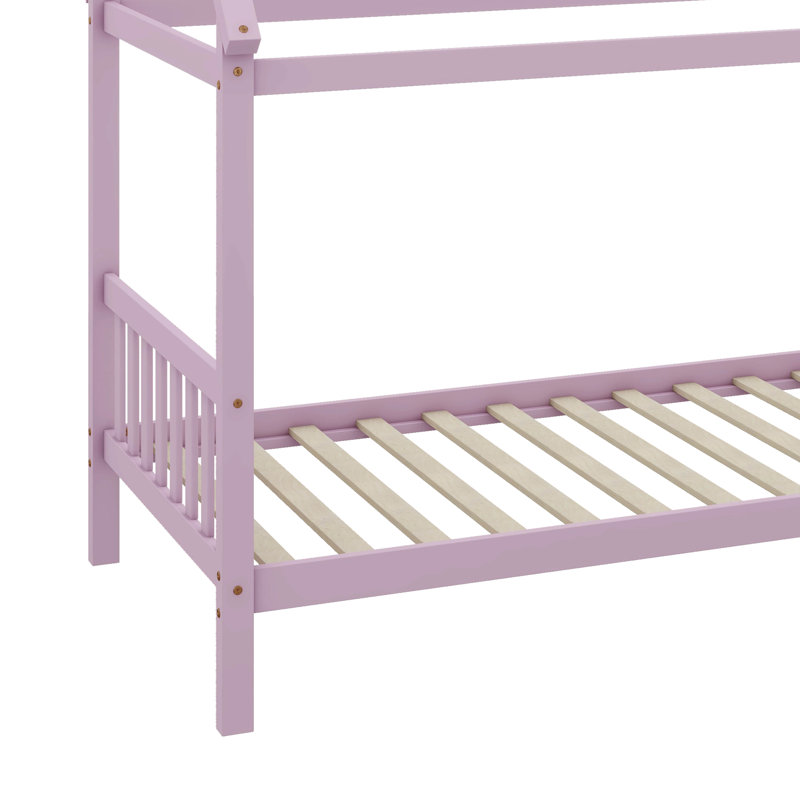 Twin-Sized House-Shaped Children's Bed, Rose