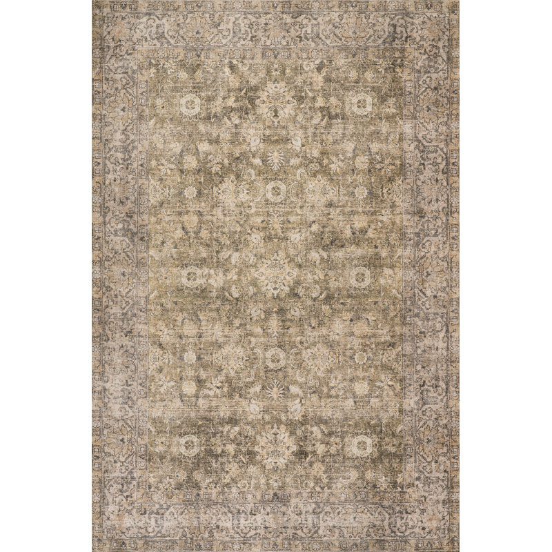 Nuloom Hillstone Collection Elinda Traditional Vintage Medallion Area Rug, Rectangle 4' x 6'