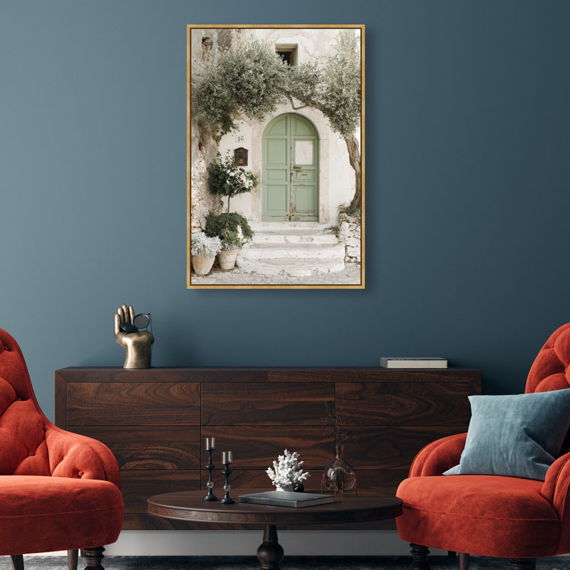 Mint Door II Canvas Architecture Print by Oliver Gal, Black Frame, 10 x 15, 20"H x 30"W, Gallery Wrapped