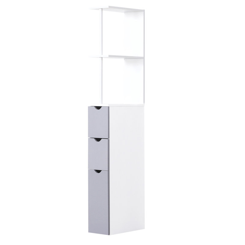 Versatile Freestanding Bathroom Storage Cabinet With Multiple Compartments For Organizing Essentials, White