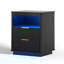 Table de chevet 19 tiroirs l 19,7 po avec port USB et lumière de type C et capteur humain-485413464
