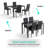 Latoyta Modern 5-Piece Rectangular Glass Top Dining Set with Cushioned Chairs-913626773