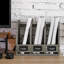 Antonsen Solid Wood 3-Slot Wood File Organiser