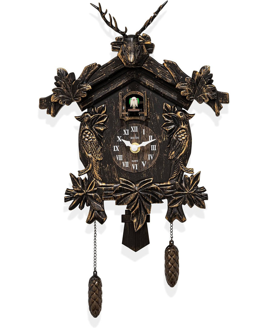 Acctim Lindau Cuckoo Clock Pendulum Hourly Cuckoo Antique Bronze