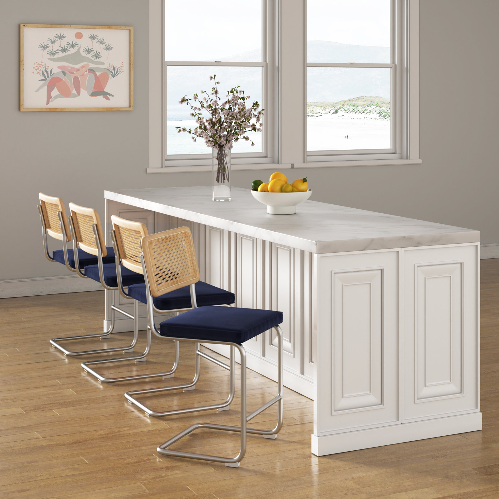 Walsh 30" Bar Stool, Sapphire, Counter Stool (24” Seat Height)