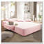 Chaise longue en velours côtelé avec 3 coussins-116935785