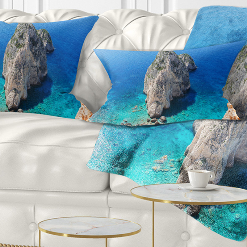 Coussin lombaire de magnifique côte de roche mer zakynthos