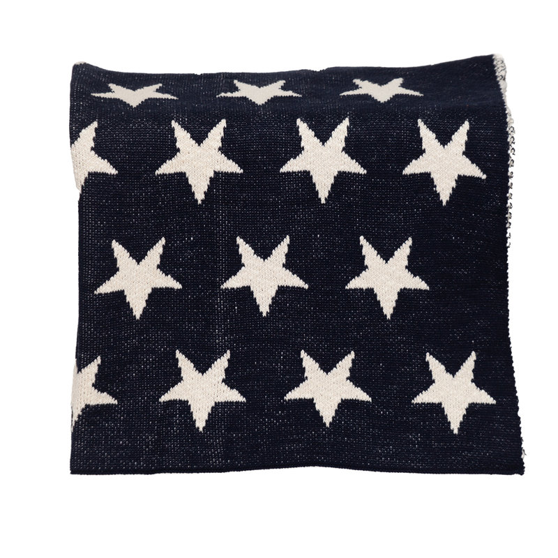 Parkland Collection Starry Starry Night Cotton Knitted Baby Blanket, 32" x 40"