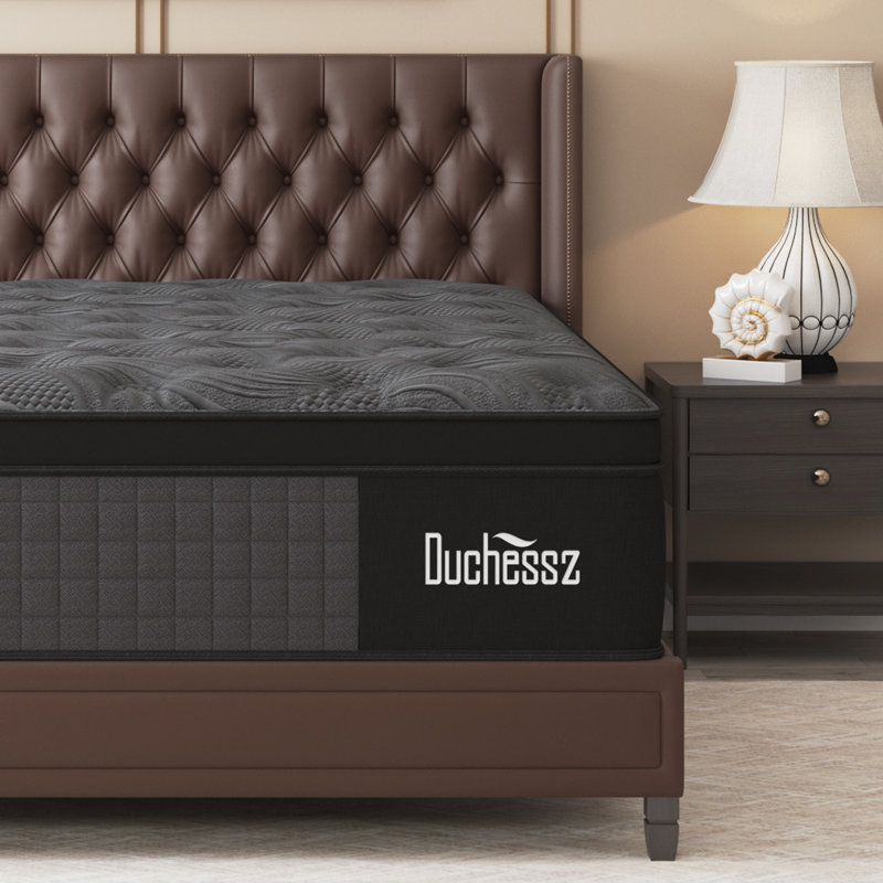 Matelas hybride moyen 10 po x 12 po x 14 po avec ressorts ensachés en mousse viscoélastique gélifiée dans une boîte, 14"