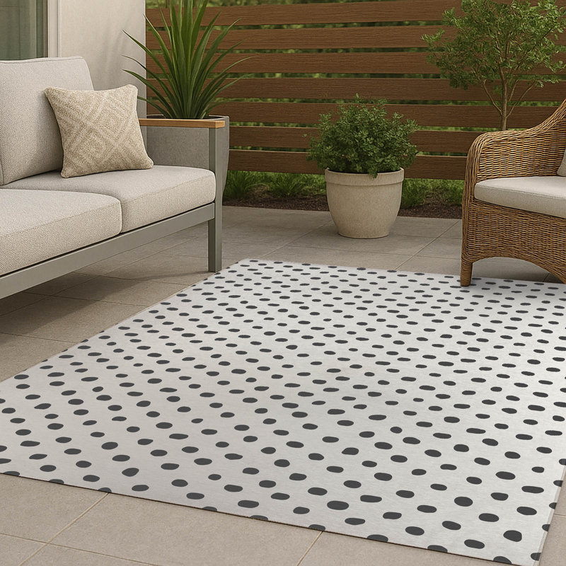 Tapis d'extérieur antidérapant Dot Lyfe, Rectangulaire 8 pi x 10 pi