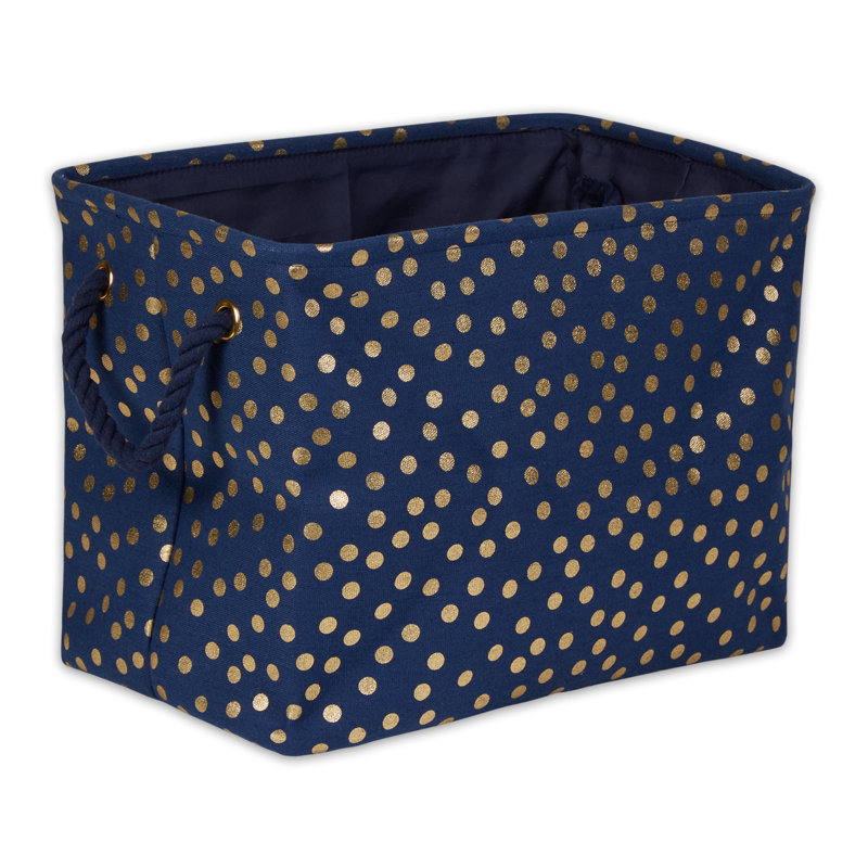 Longshore Tides Fabric Decorative Bin, Nautical Blue