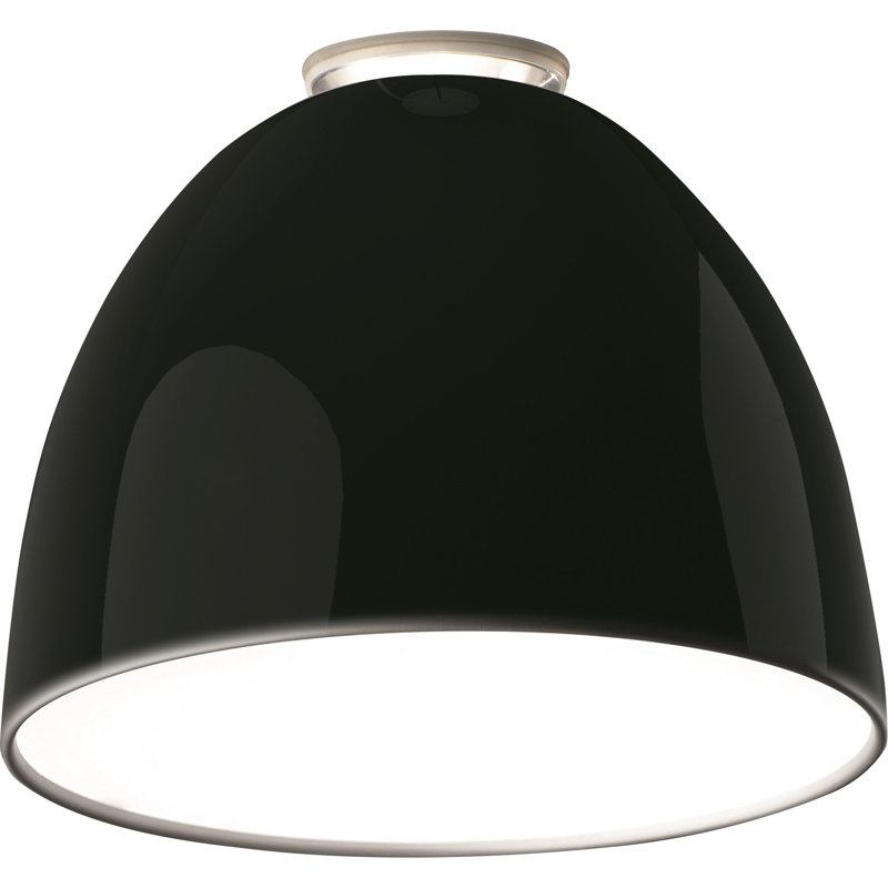 Nur Ceiling Light by Ernesto Gismondi, LED, Gloss Black, 16.94" H x 21.69" W x 21.69" D