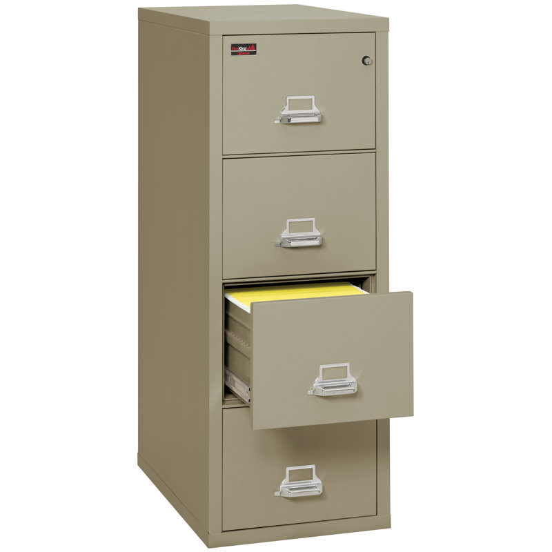 21.3125'' Wide 4 -Drawer Steel File Cabinet, Pewter, Key Lock