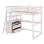 Lit mezzanine simple avec bureau et tablettes-980139248