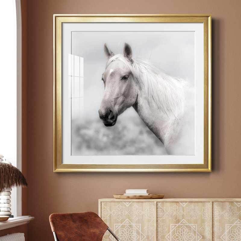 Wild and Free - Peinture encadrée, H 34,5 po x l 34,5 po x P 1,5 po, Toile encadrée dorée