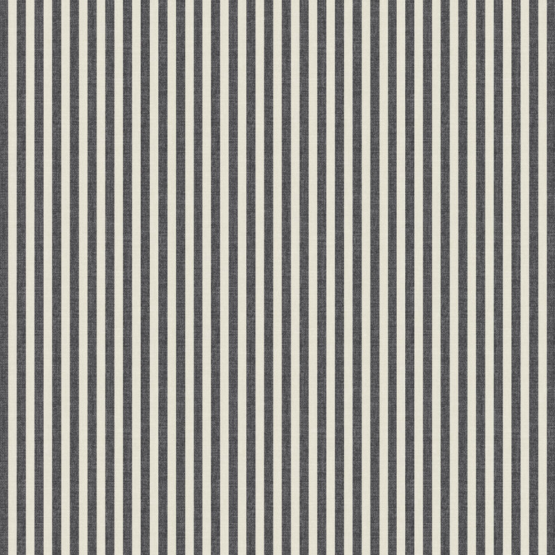 Banc rembourré Stoffer Home x Fabric and Co. Lindy, Jane - carbone rayé