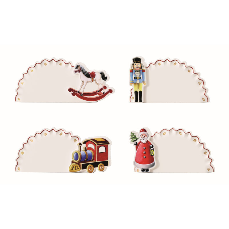 Villeroy & Boch Toy's Delight Christmas Collection, Place Cards, Set of 4