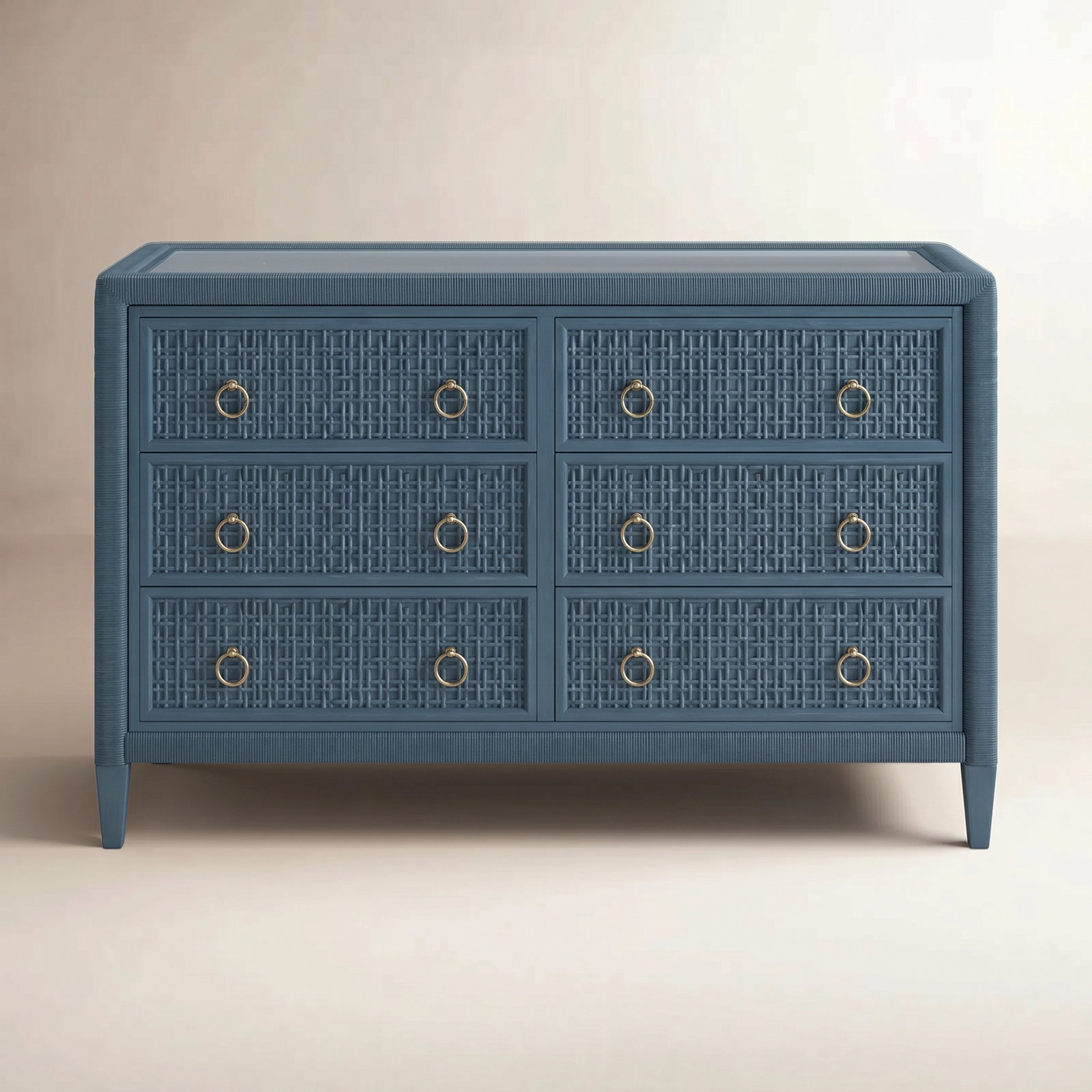 Monterey 54" Double Dresser, Ocean, Yes, Satin Nickel
