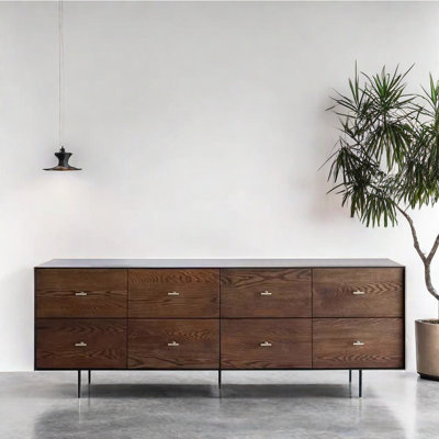Nordic style high foot TV cabinet