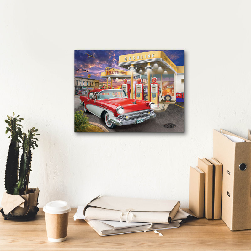 «Filler Up» par Bigelow, illustrations sur toile, H 12 po x l 16 po x P 0,75 po