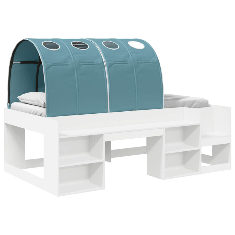 Small Single (2'6) High Sleepers, White/Light Blue