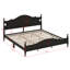 Lit plateforme rétro avec tête de lit, cadre de lit en bois, aucun sommier nécessaire-130112544