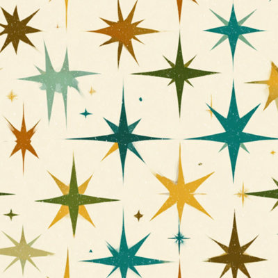 Papier peint adhésif autocollant crème amovible Mid-Century
