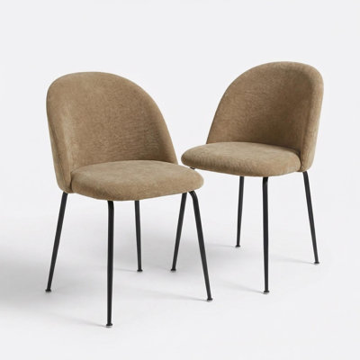 Fabric Upholstered Metal Side Chair
