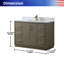 Ensemble de meuble-lavabo simple 48 po avec comptoir en quartz-724447790