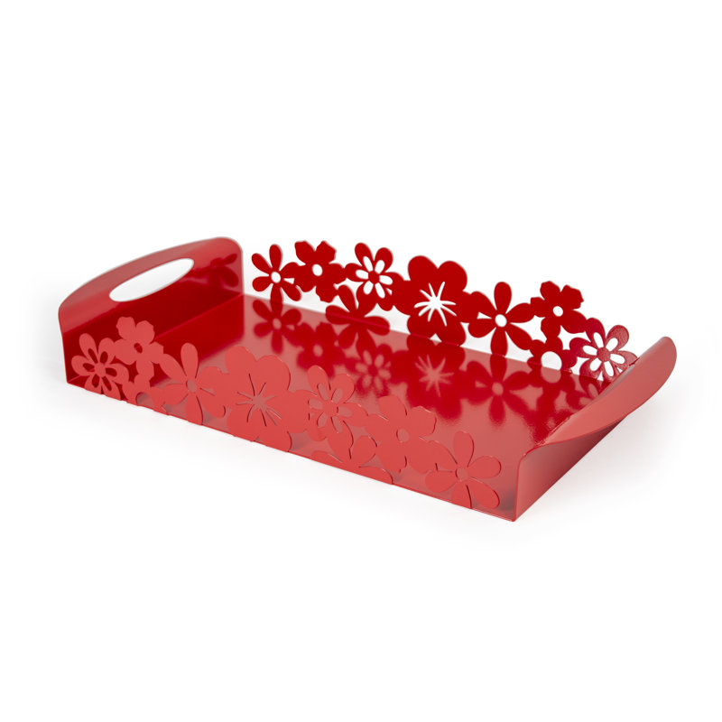 Tillie Metal Tray, Red