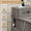 Bureau d'ordinateur 59 po avec 5 tiroirs et station de charge, bureau de ferme pour bureau personnel-1114676681