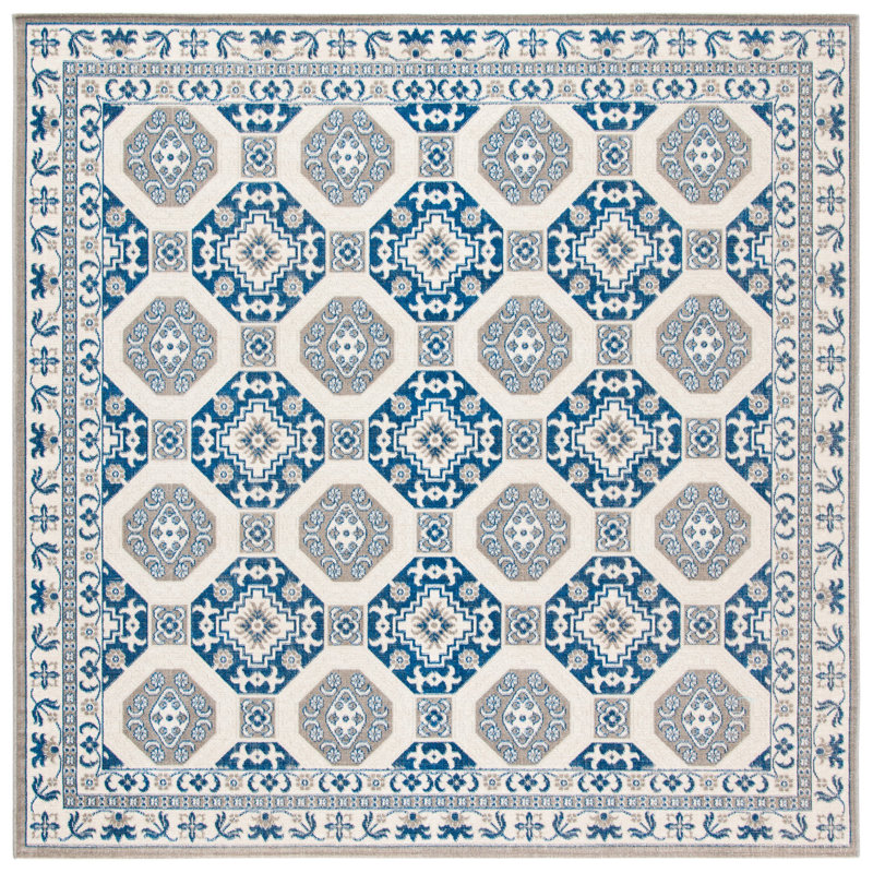 Chewning Performance Geometric Rug, Square 6'7"
