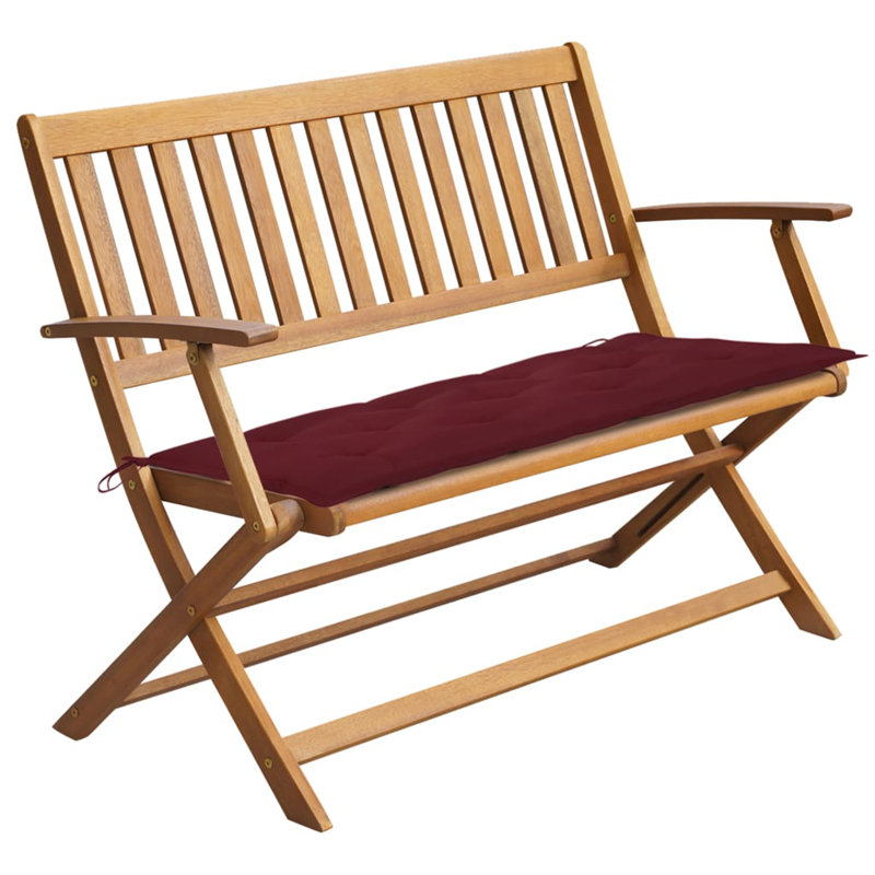 Banc de jardin en bois Jye, Vin rouge
