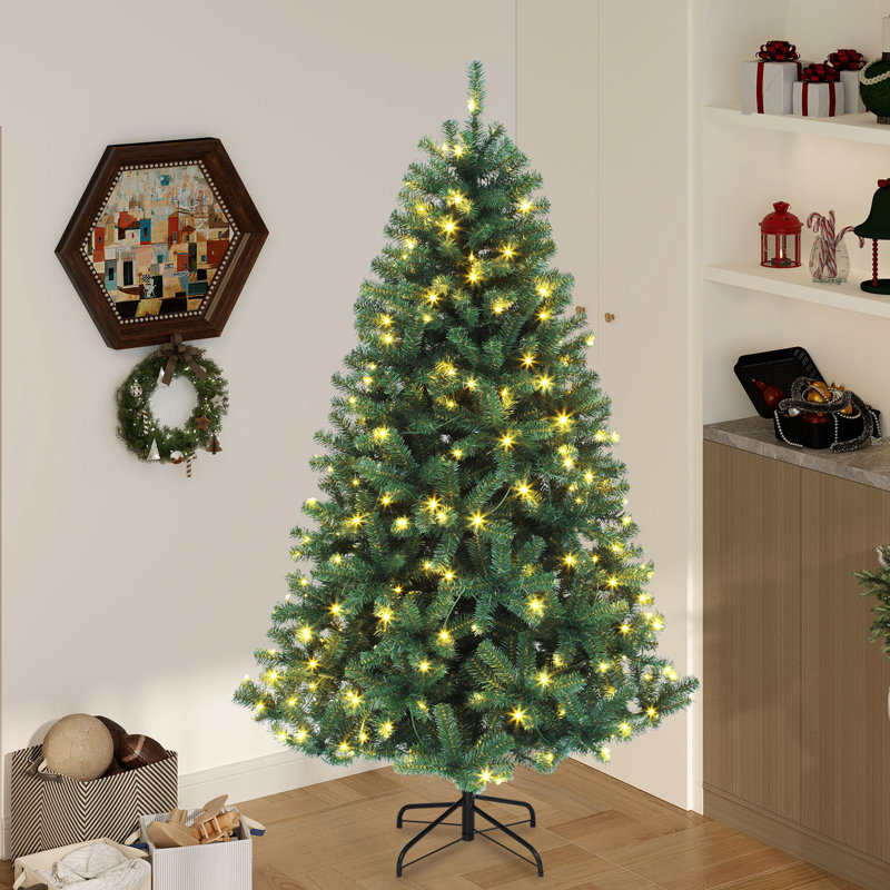 Arbre de Noël épinette pré-éclairé, H 14,4 pi