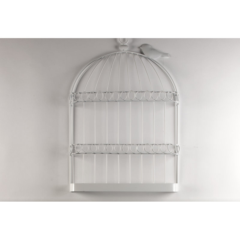 Décoration murale en fil blanc cage Yashvi