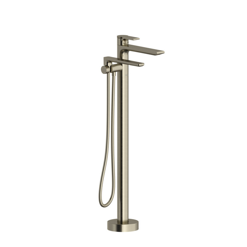 Garniture de robinet de baignoire thermostatique à un trou Fresk, Nickel brossé