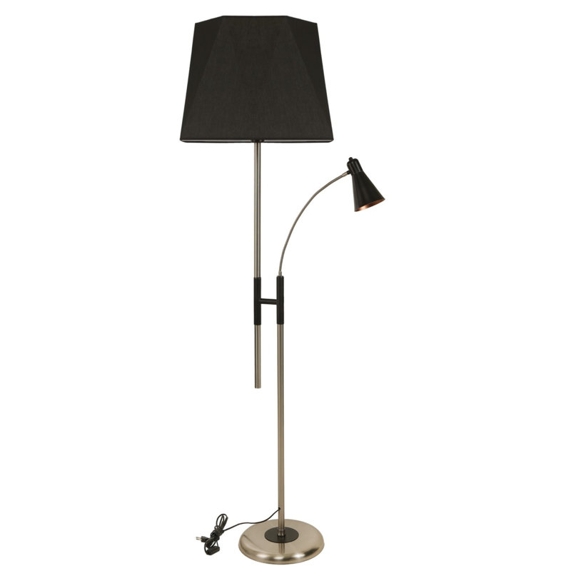 Raymer 165cm Torchiere Floor Lamp, Black, Bronze
