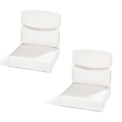  Smile Outdoor Chair Cushions Set, Sunbrella Fabric High Back and Deep Seating Outdoor Cushion, Set of 2