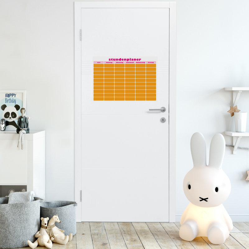 Argelis Education Bulletin & Memo Board, Orange/Pink