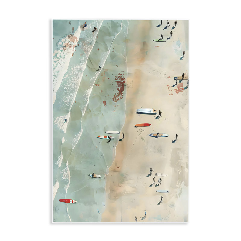Plaque de plage Scattered Surf Board, design par LSR Design Studio, H 15 po x l 10 po