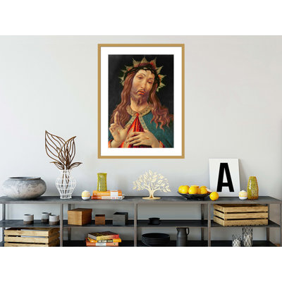 «Ecce Homo or The Redeemer» par Sandro Botticelli - reproduction d'art encadrée