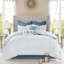 Édredon 8 pièces en coton bleu grand - réversible, imprimé à motif géométrique, motif imprimé sans substances nocives, taies décoratives européennes,-119448812-119448816