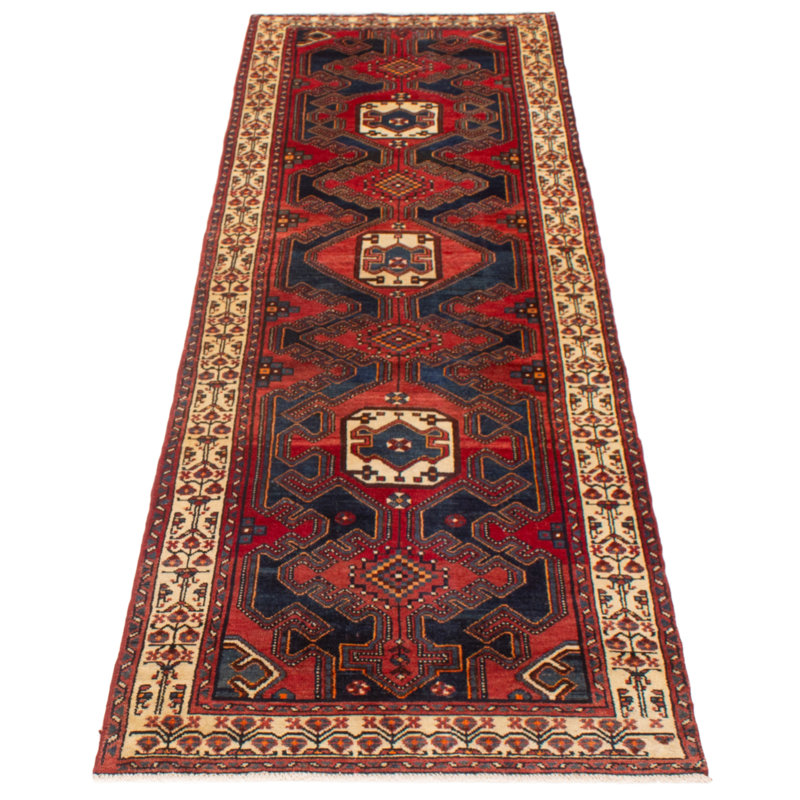 Anadol Navy, Red Rug 3'3" x 10'8"
