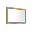 Miroir de salle de bain 48 "x 30" à DEL avec cadre en aluminium