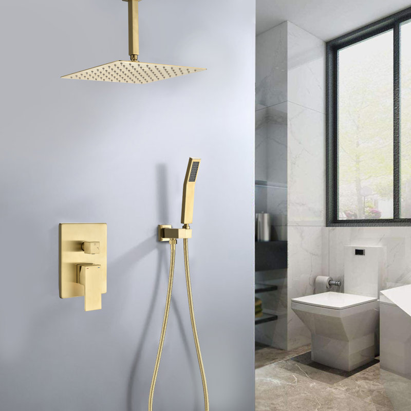 Wall mounted rainfall shower head system shower faucet
